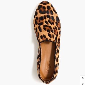 JCrew Calf Hair Loafers NEW Leopard Print size 7.5